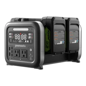 24V 500W Portable Power Station w/ (4)4.0Ah Battery & Charger