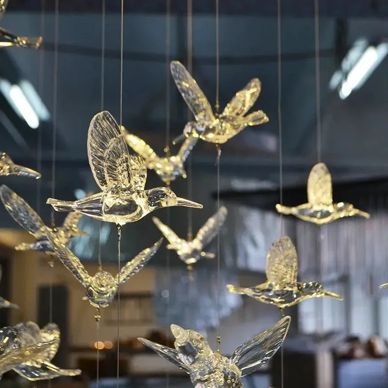 Acrylic Crystal Birds Ceiling Lights