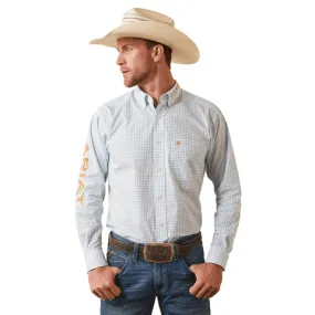 Ariat Men's Team Stuart White Long Sleeve Fitted Shirt 10043799