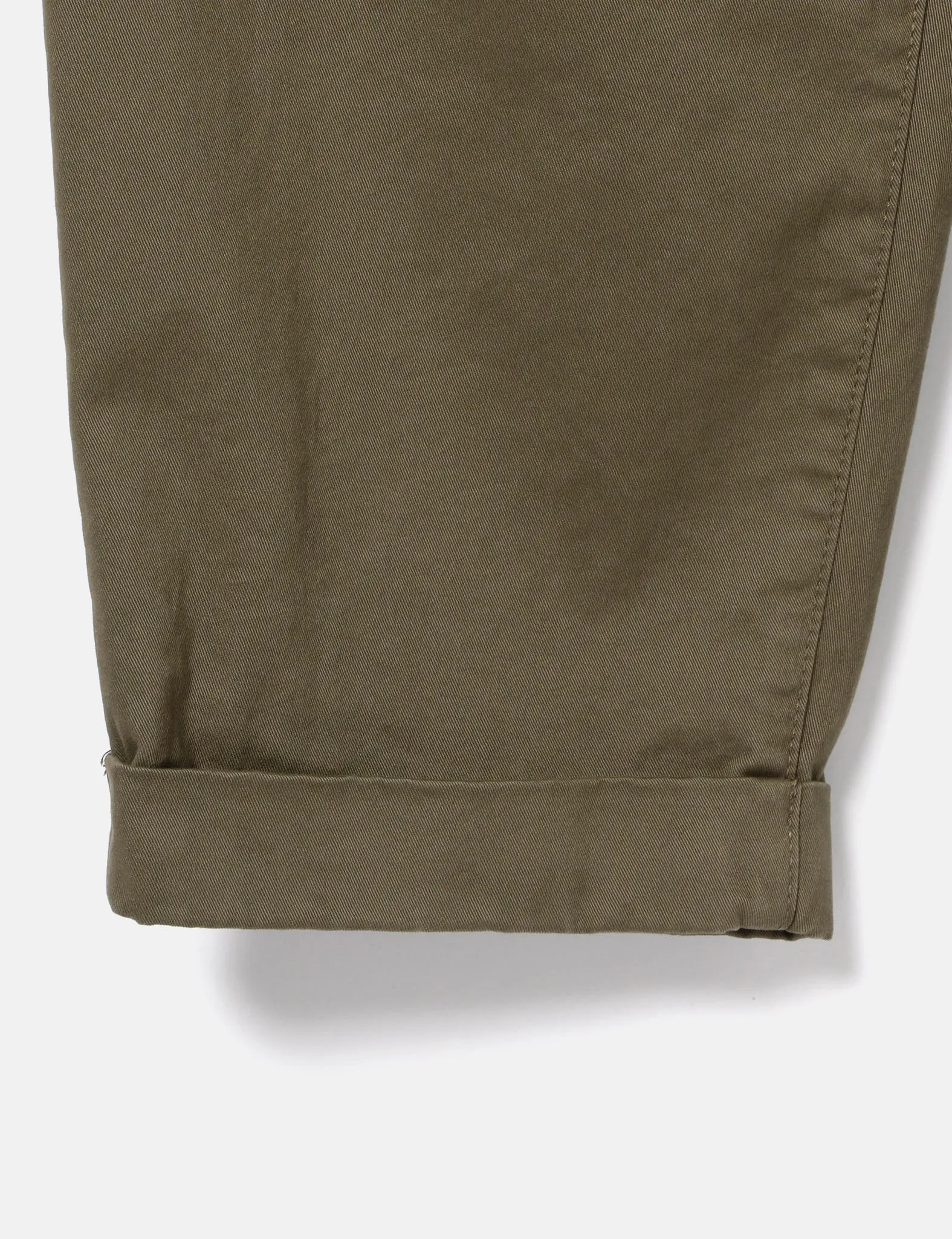 Beams Plus 2 Pleat Twill Trousers - Olive Green