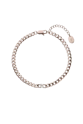 Brilliant Curb Bracelet Champagne