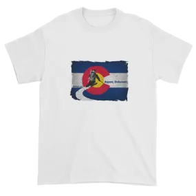 Colorado Flag Downhill Skiing T-Shirt