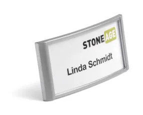 Durable Classic Magnetic Name Tag Badge Holders   Inserts | 10 Pack | 34 x 74mm