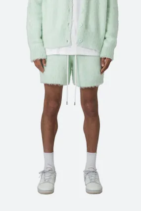 Fuzzy Sweatshorts - Mint